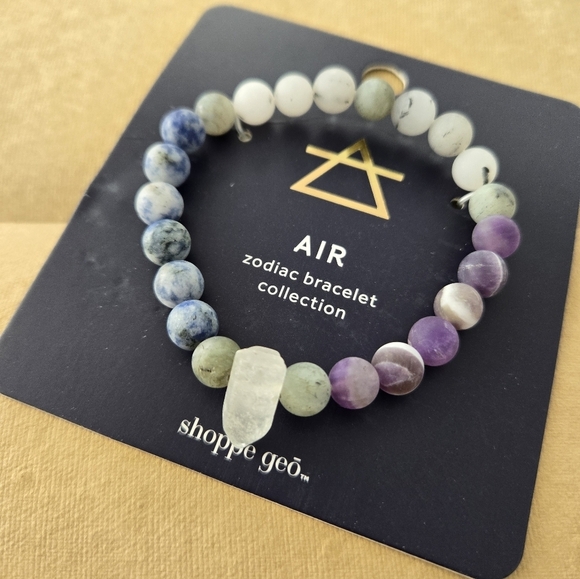 Zodiac Air Element Crystal Bracelet. Aquarius, Gemini, Libra. New.The Ai… - Picture 2 of 3